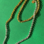 gold silver chain necklace long