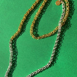 gold silver chain necklace long