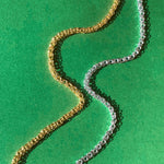 gold silver chain necklace long