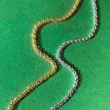 gold silver chain necklace long