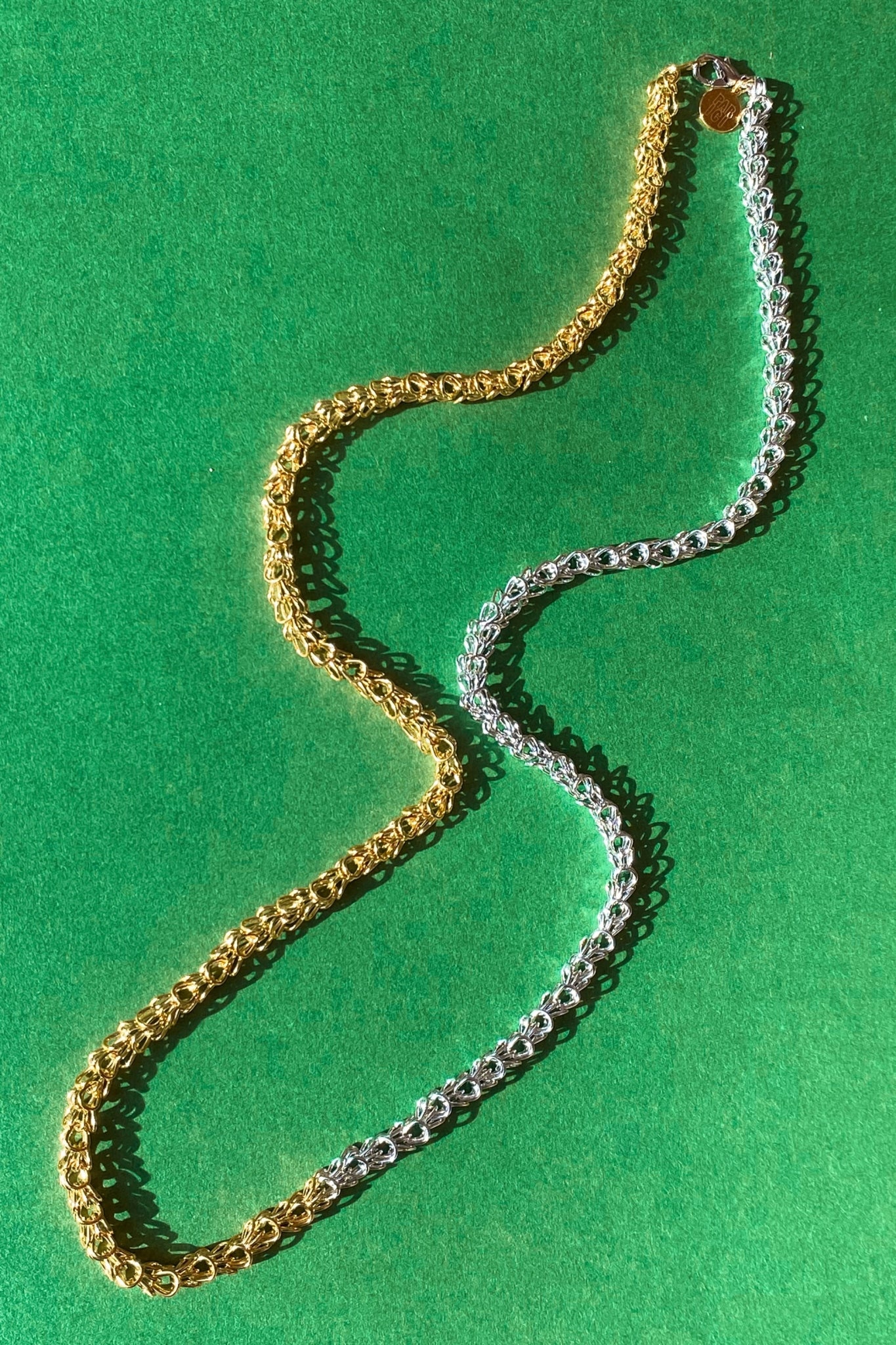 gold silver chain necklace long