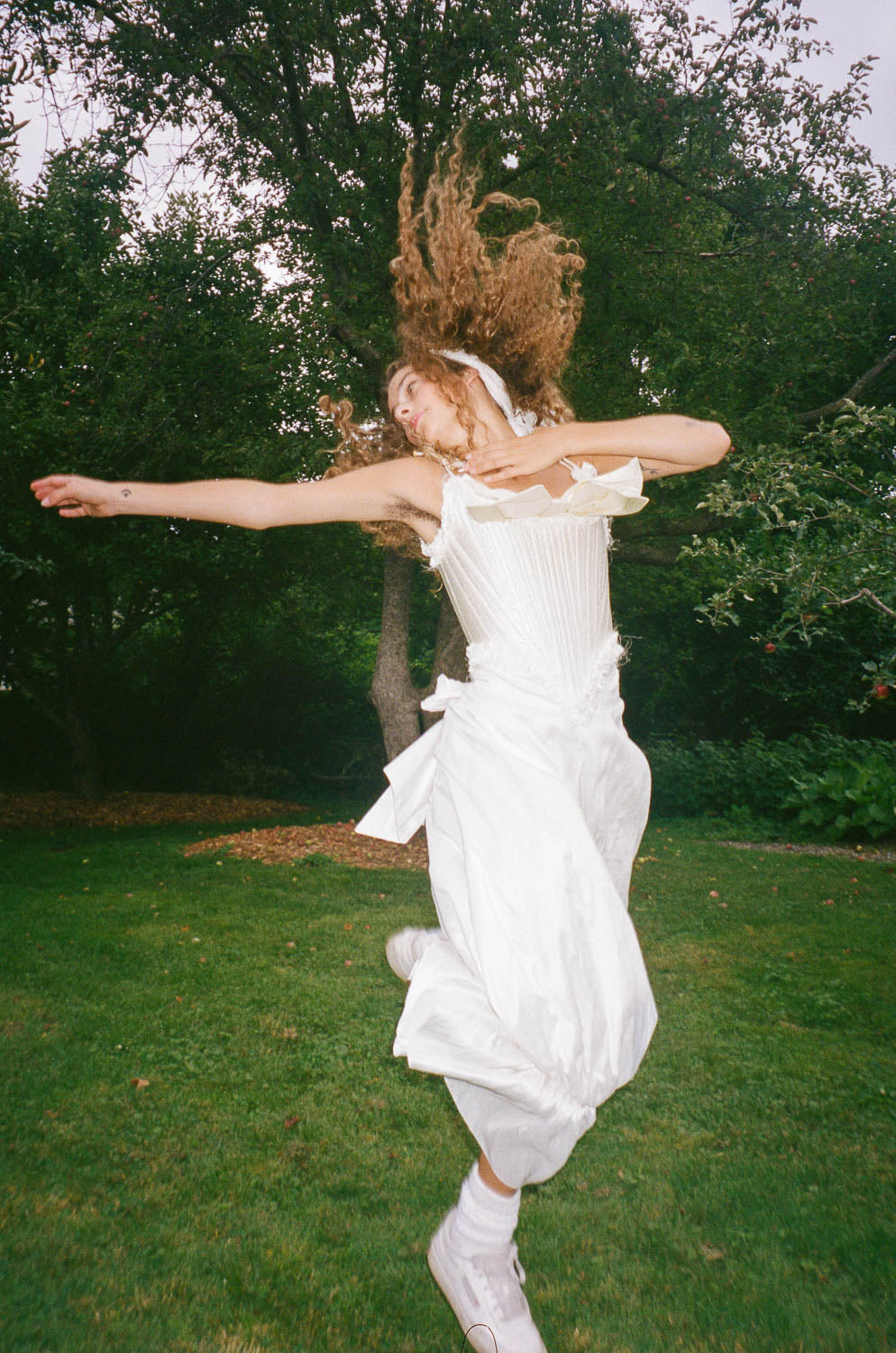 romantic panna cream silk opera corset with bow