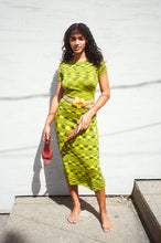 Load image into Gallery viewer, DONNA MINI DRESS IN GREEN AND YELLOW