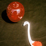 hand carved mother of pearl majestic swan spoon