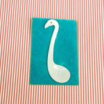 hand carved mother of pearl majestic swan spoon