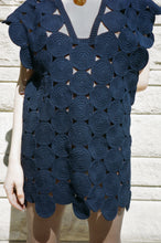 Load image into Gallery viewer, HAND CROCHET MAYA TUNIC IN NAVY