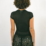 SHEER BABY TEE IN BLACK