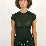 SHEER BABY TEE IN BLACK