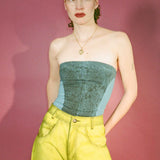 black yellow mid rise skater baggy jeans