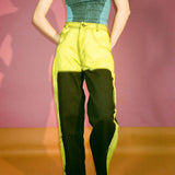 black yellow mid rise skater baggy jeans