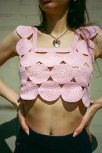 Load image into Gallery viewer, HAND CROCHET SQUARE TOP IN ROSE