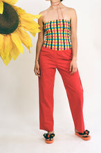 Load image into Gallery viewer, TIE PANTS IN RUBY RED