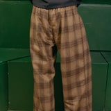 TROUSERS IN YELLOW PLAID WOOL