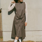 WRAP DRESS IN HERRINGBONE