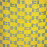YELLOW AND BLUE EWE KENTE