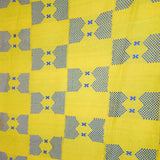 YELLOW AND BLUE EWE KENTE
