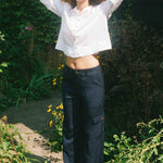 navy straight leg work wear trouser