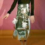 full length metallic statement host apron lace hands