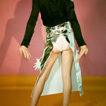 full length metallic statement host apron lace hands