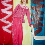 ATLAS CARDIGAN IN WINE - 100% SILK