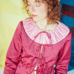 ATLAS CARDIGAN IN WINE - 100% SILK