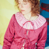 ATLAS CARDIGAN IN WINE - 100% SILK