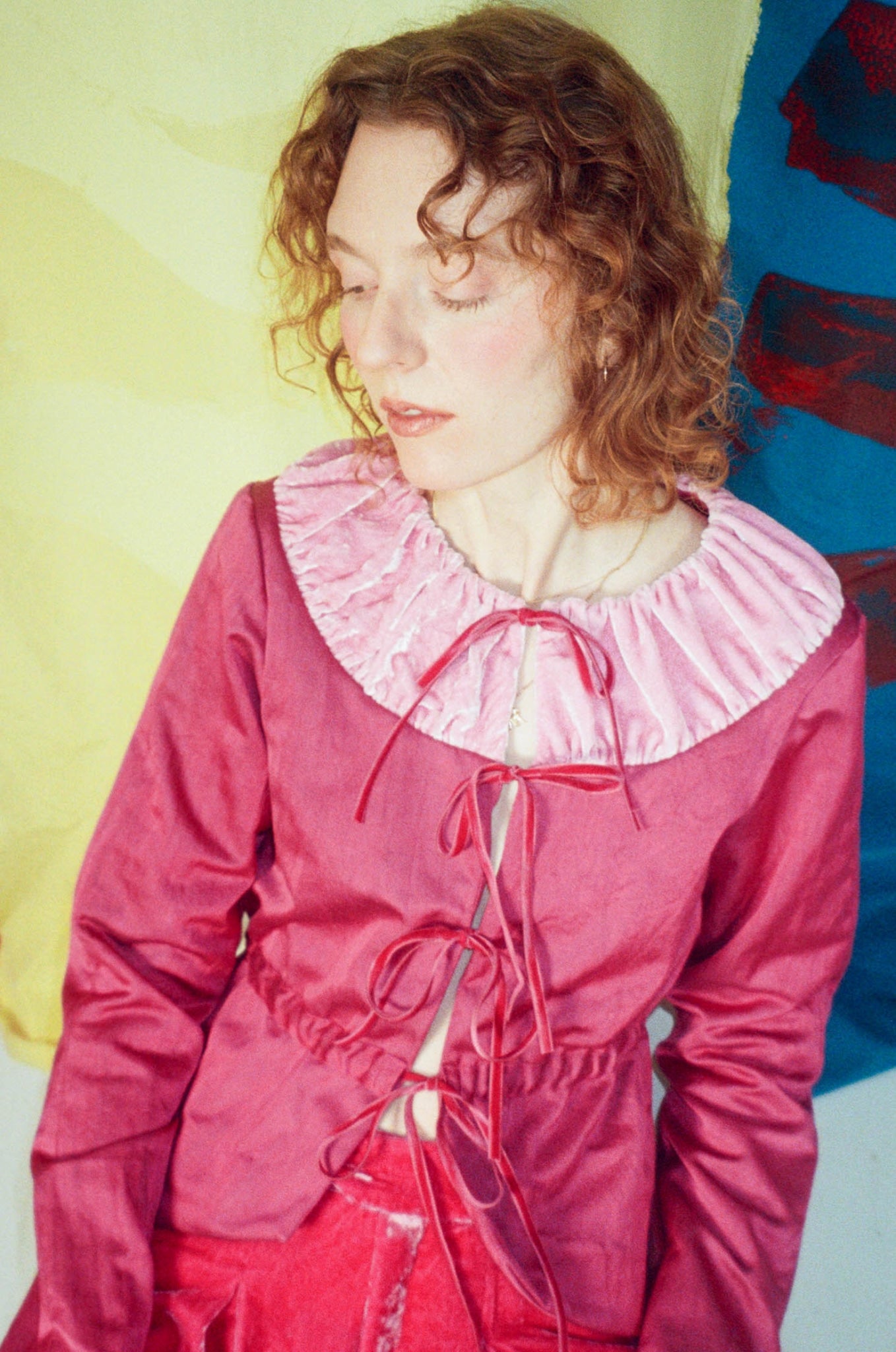 ATLAS CARDIGAN IN WINE - 100% SILK