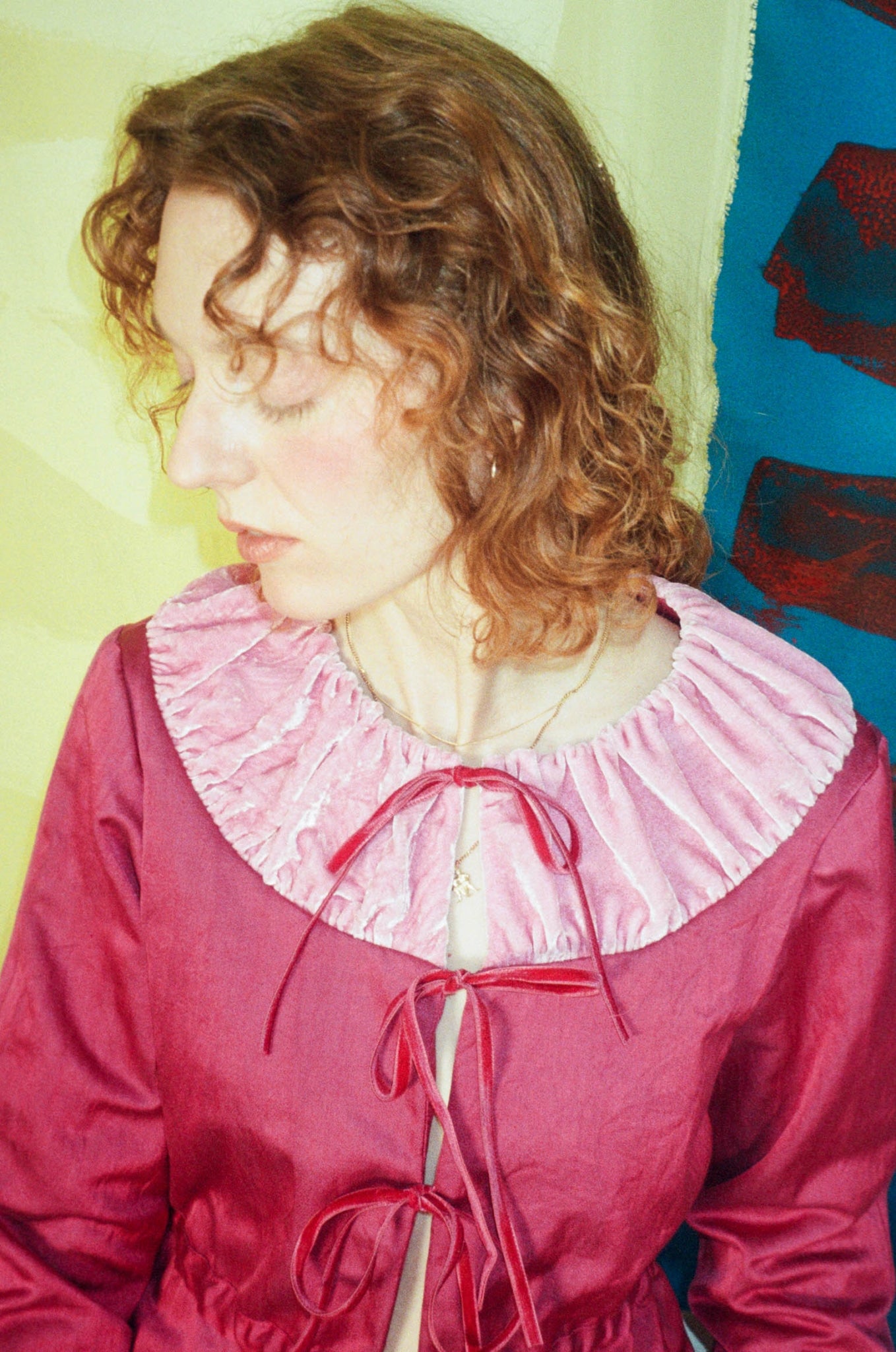 ATLAS CARDIGAN IN WINE - 100% SILK