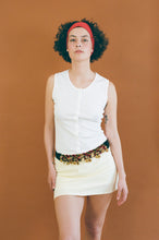 Load image into Gallery viewer, light yellow cotton spandex A line mini skort