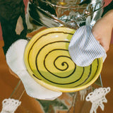 darling poly cotton bean pot mitts in shahi