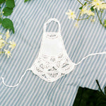 victorian delicate cotton linen lace bottle apron