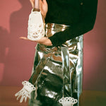 victorian delicate cotton linen lace bottle apron