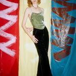 BOX-PLEAT TROUSER IN BLACK - 100% SILK