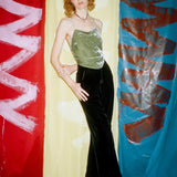 BOX-PLEAT TROUSER IN BLACK - 100% SILK