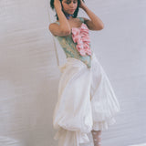 italian brocade pink silk bow romantic corset