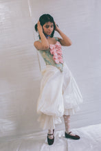 Load image into Gallery viewer, italian brocade pink silk bow romantic corset