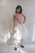 Load image into Gallery viewer, italian brocade pink silk bow romantic corset