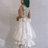 italian brocade pink silk bow romantic corset