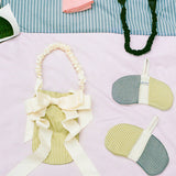 cotton poly cream pea baby baguette bow bag