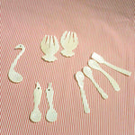 opulent hand carved mother of pearl spoon set