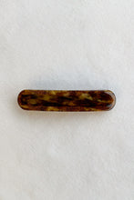 Load image into Gallery viewer, chocolate swirl resin cast skinny rectangular barette