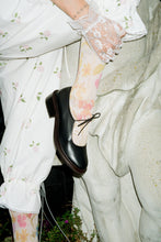 Load image into Gallery viewer, ballerina mary jane kitten heel in black leather