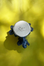 Load image into Gallery viewer, FLORES CANDLEHOLDER IN DENIM WITH GOLD LEAF