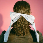 cotton poly shahi large statement hair bow