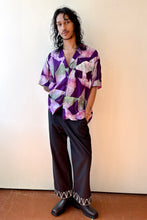 Load image into Gallery viewer, purple hand batik rayon Hawaiian short sleeve shirt