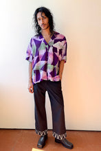 Load image into Gallery viewer, purple hand batik rayon Hawaiian short sleeve shirt