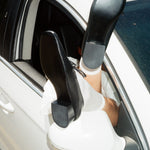 feminine black leather ballet mary jane shoe