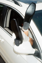 Load image into Gallery viewer, feminine black leather ballet mary jane shoe