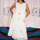 JESTER SKIRT IN WHITE - 100% SILK