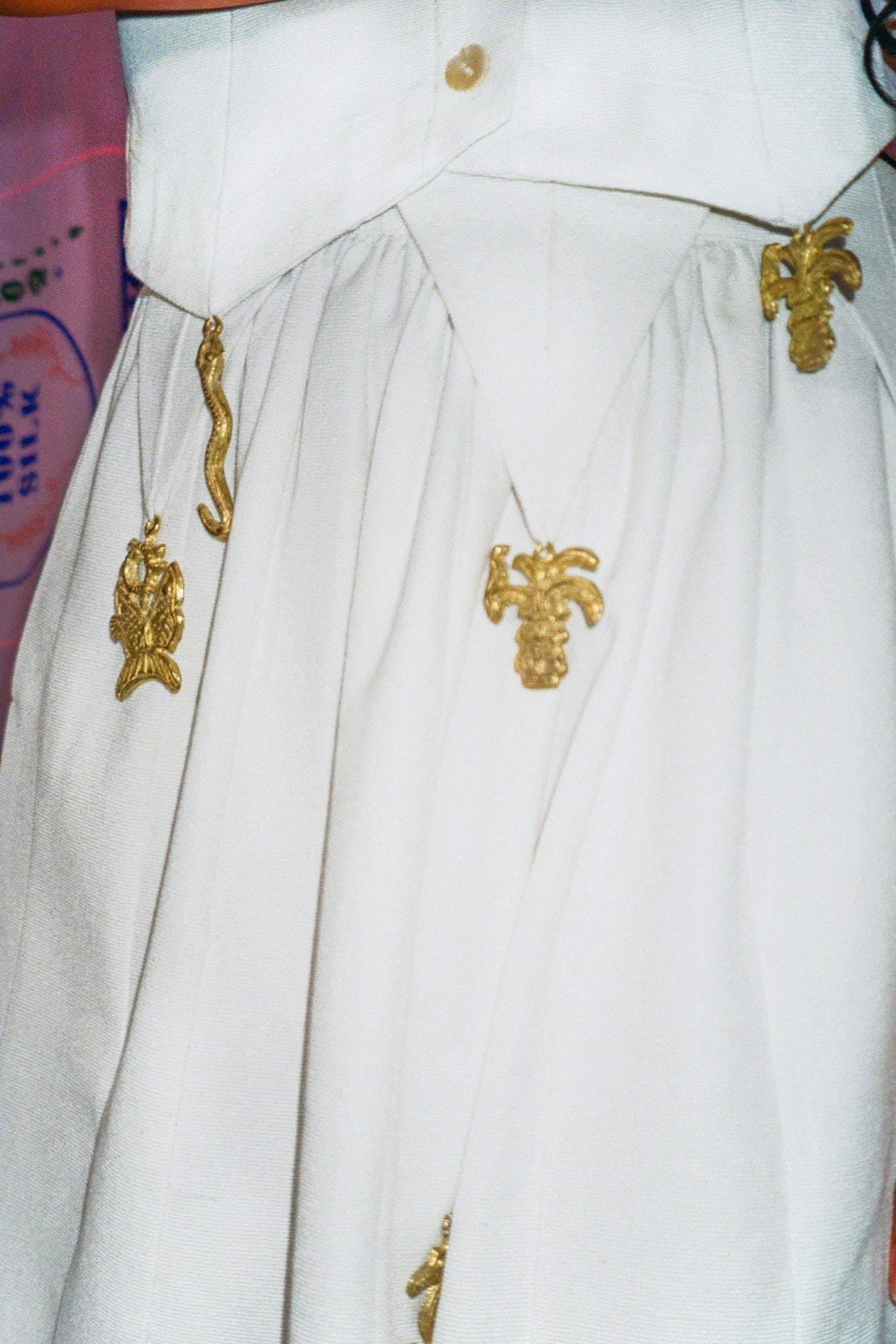 JESTER SKIRT IN WHITE - 100% SILK